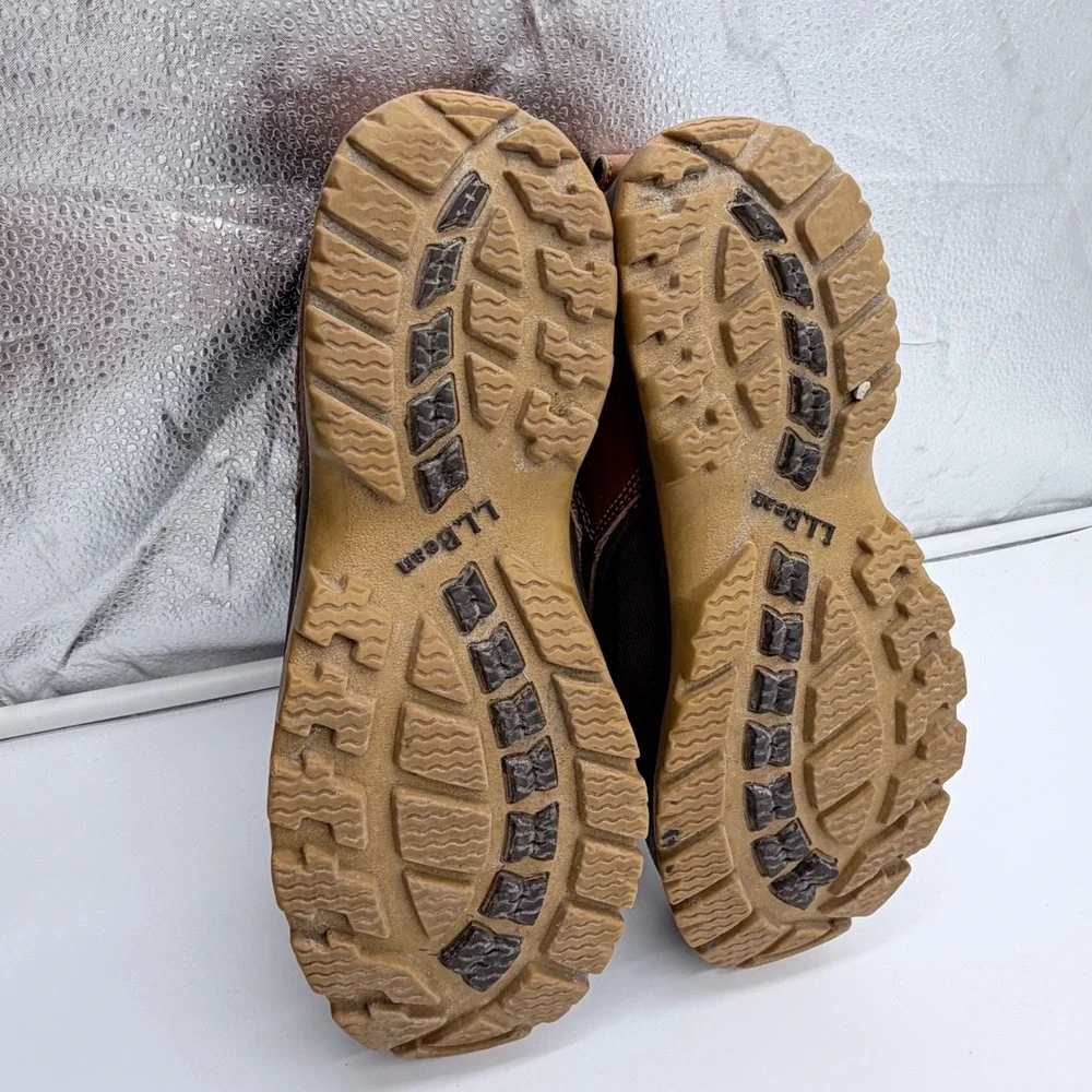 LL Bean Tek 2.5 Storm Chaser Slip On Duck Boots Brown Leather Womens 11 297729